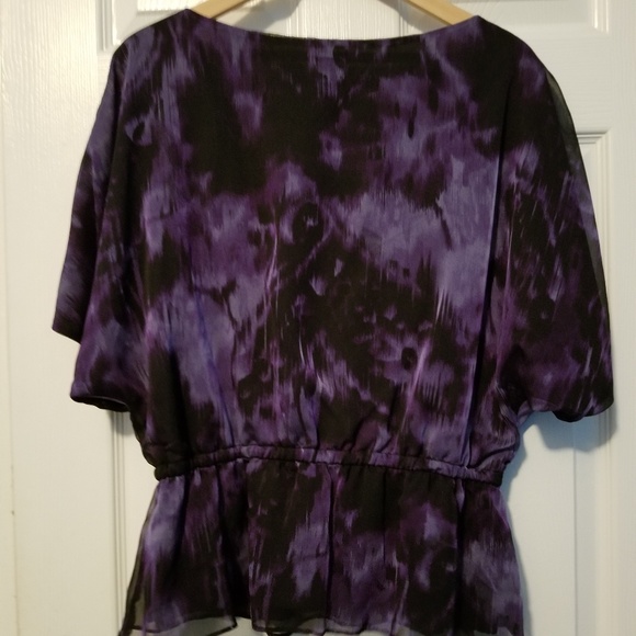 Cold shoulder double layer blouse - Picture 2 of 3